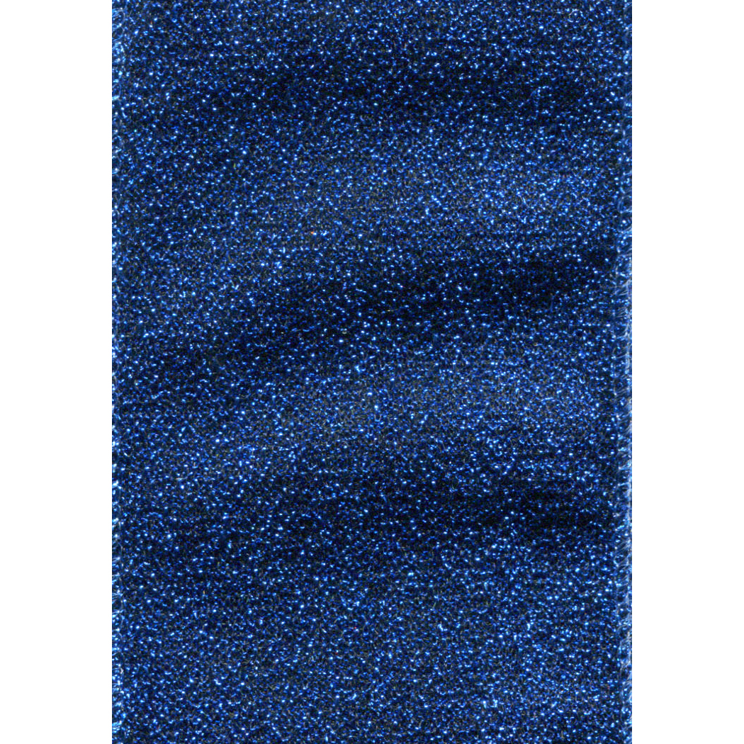 Wire Edged Henders Bright Royal Blue Glitter Christmas Ribbon 2 1/2" 25 Yards