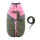 thumbnail image 2 of Abrigos para perros para clima frío, ropa con cremallera, acolchados, cálidos y con cinturón de tracción, disfraces Verde oscuro, 2 of 8