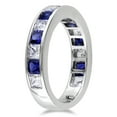 thumbnail image 3 of Everly Women's Created Sapphire Sterling Silver Ring, 3 of 6