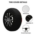 thumbnail image 2 of Naloa American Flag Map PVC Leather Spare Tire Wheel Cover Spare Tire Cover, for Car Truck SUV Camper Trailer Universal Fit(14-17in)-15 inch, 2 of 6