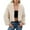 Beige, variant on Nfurl Womens Fluffy Faux Fur Short Jackets Soft Long Sleeve Open Front Lapel Cropped Coats Causal Fall Winter Ladies Outerwear Khaki M