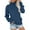 A01-Blue, variant on yoeyez Womens Fleece Sweatshirts No Hood Lightweight Mock Turtleneck Long Sleeve Shirts Fall Fashion Pullover Tops with Kangaroo Pocket Blue,S