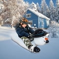 thumbnail image 2 of Winter Snowman Snow Tube Inflatable Snow Sled Double Handles Ski, 2 of 7