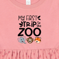 thumbnail image 4 of Inktastic My First Trip to the Zoo Cute Animals Girls Baby Dress, 4 of 5