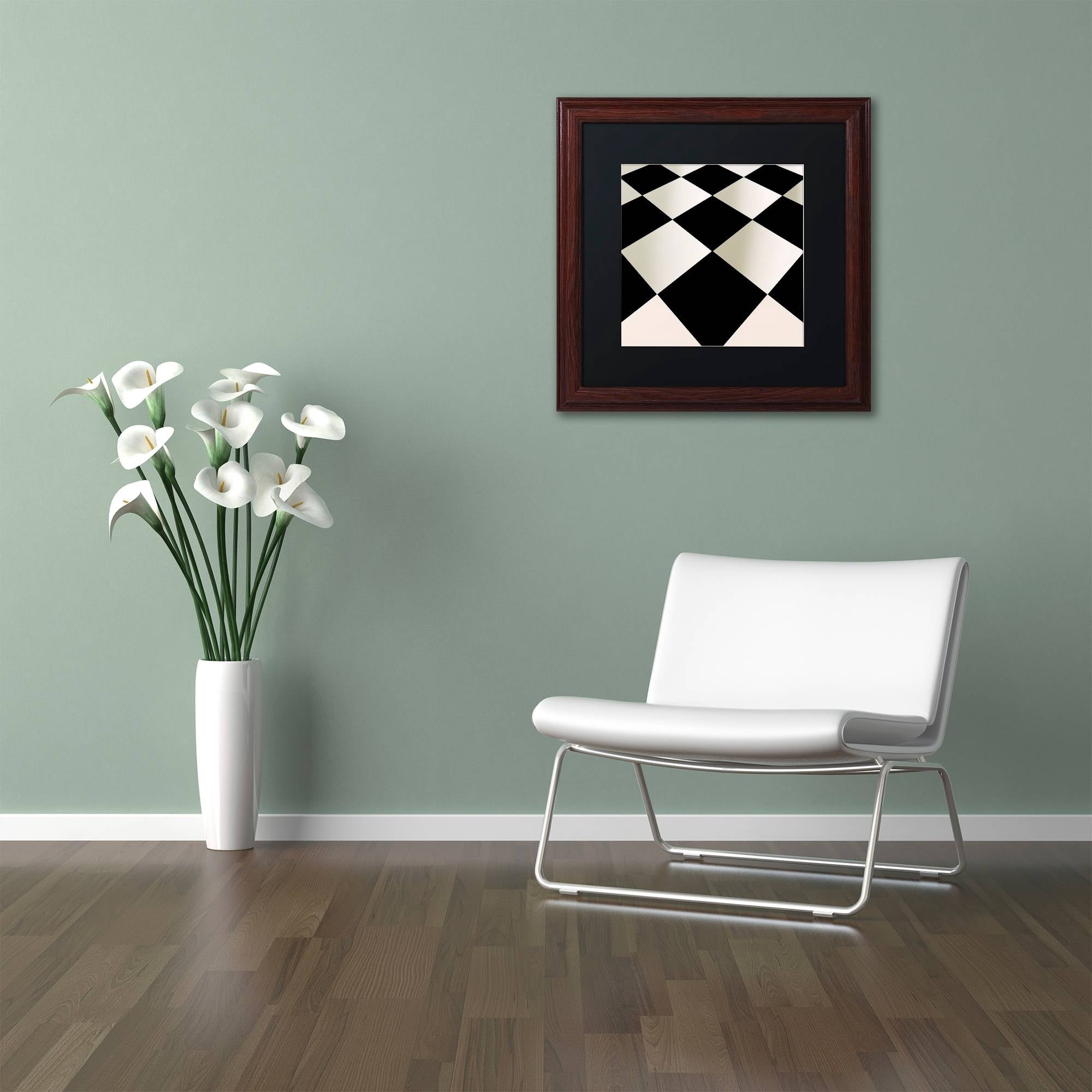 Trademark Fine Art "Fifties Patterns V" Canvas Art by Color Bakery Black Matte, Wood Frame