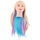 thumbnail image 1 of Nuevo cabezal de entrenamiento para práctica de estilismo de peluquería de 26 pulgadas para cortar trenzado (#6 blanco y multicolor), 1 of 5