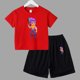 thumbnail image 3 of Conjunto de 2 piezas de camiseta y pantalones cortos divertidos para niños y adolescentes, de algodón, para verano, juego de lucha, Anime, Cosplay, ropa deportiva informal para niño y niña, conjunto p, 3 of 5
