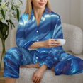 thumbnail image 6 of Naloa Beautiful Ocean Dolphin Pajamas for Women Set, Womens Pajama Sets, Lounge Sets for Women, 2pjs for Women-Large, 6 of 7