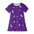 thumbnail image 3 of RXIRUCGD 2025 Vêtements d'Été pour Enfants 3-12 Ans Mode Imprimée Pyjama Rêveur Mi-Mollet Chemise de Nuit, 3 of 5