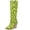 Green, variant on Knee High Boots for Women's Fashion Chunky Heel Pointed Toe Cowboy Booties Western Snakeskin Cowgirl Boot
