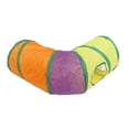 thumbnail image 1 of Pet Tunnel, Easy Cleaning Collapsible Cat Tunnel Tube Memory Steel Frame Construction Tear Resistant Rainbow  For Outdoor, 1 of 8