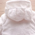 thumbnail image 3 of PatPat Baby Solid Fleece Rabbit Hooded Jumpsuit, 3 of 10