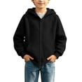 thumbnail image 2 of Yutgune Boys Zip Up Hoodie Jacket, Full Zip Long Sleeve Hooded Sweatshirt with Pocket, Casual Fall Outerwear, 2 of 9