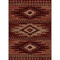 thumbnail image 5 of Mayberry Rug LK9419 8X10 7 ft. 10 in. x 9 ft. 10 in. Lodge King Diamond Head Area Rug, Red, 5 of 5