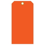 2 x 4 Orange Plastic Waterproof tags 100 per pack