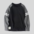 thumbnail image 2 of HCNTES Toddler Boys Long Sleeve Shirts Graphic Cotton Casual Crewneck Tops, Fall Winter Layering Tees(Black,8-10 Years), 2 of 4