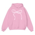 thumbnail image 4 of Ruyang Oversized Hoodies for Teens Girls Bowknot Graphic Preppy Hooded Sweatshirts Baggy Athletic Pullover Tops Pocket, 4 of 4