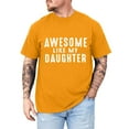 thumbnail image 1 of Camiseta divertida para papá - Camiseta con estampado sarcástico «Me gusta mi hija», cuello redondo de poliéster, ropa informal para todas las estaciones, tallas S-XXXXL, 1 of 4