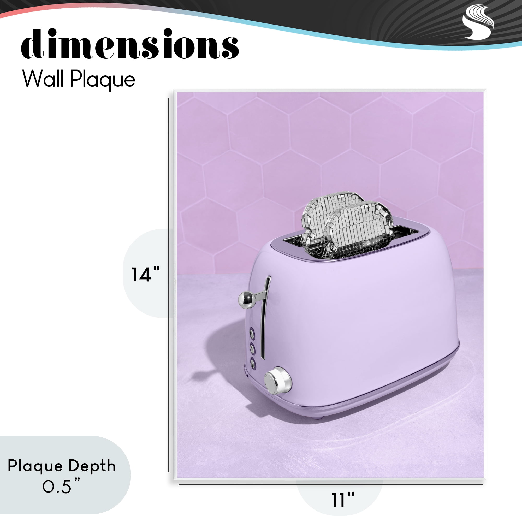 Stupell Industries Disco Toast over Purple Wall Plaque Art, design by LISH Creative