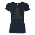 thumbnail image 3 of Cat I Am Your Father Cat Lover Womens Slim Fit Junior Tee, Navy, X-Large, 3 of 5