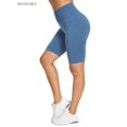 thumbnail image 3 of BadPiggies High Waist Yoga Shorts for Women Butt Lifting Tummy Control Workout Shorts Leggings Running Booty Shorts (S, Blue), 3 of 7