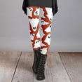 thumbnail image 4 of Hkoxplj Halloween Leggings for Women Soft Cotton Blend Printed Pants Stretch High Waist Ghost Bat Pattern Casual Workout Leggings Festival Party Tights All Season Comfortable Athletic Pants, 4 of 6