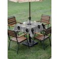 thumbnail image 5 of Square Outdoor Tablecloth with Umbrella Hole Pet Paw Printed Outside Table Cloth Waterproof Patio Table Cover Modern Black Grey Watercolor Dog Claws Zipper Tablecloths for Picnic Camping 54x54 Inch, 5 of 8