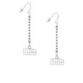 thumbnail image 2 of Delight Jewelry White ''Little Sister'' with Heart - Silver-tone Long Sparkle Dangle French Earrings, 2 of 4