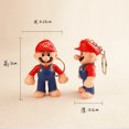 thumbnail image 5 of Llavero luminoso con sonido y luz de Super Mario, bonito juego de anime, figura decorativa, adorno para mochila escolar, colgante para llave de coche, regalos de Navidad para niños, 5 of 5