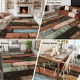 thumbnail image 6 of Vintage Wood Grains Area Rug 5x8 Washable Rug Non Slip Farmhouse Colorful Wooden Texture Large Area Rug Soft Stainresistant Indoor Floor Carpet for Living Room Bedroom Home Office Dining Room Nursery, 6 of 7