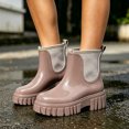 thumbnail image 7 of Miqool Womens Rain Boots, Waterproof Platform Rubber Chelsea Rainboots, Comfortable Short Ankle Garden Boots for Outdoor Work, 7 of 7