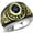 Two-Tone-NO_Engraving, variant on Untamed Pack Navy Ring - Polished Stainless Steel, Gold Plating, Black
