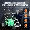 thumbnail image 3 of Silla de ruedas eléctrica VEVOR para adultos mayores, capacidad de peso de 136 kg, 45 cm de ancho, ligera, plegable, motorizada, batería de 20 Ah, silla todoterreno de aleación de aluminio., 3 of 5