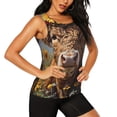 thumbnail image 2 of Balery Cute Cow Sunflower Crown A Camiseta sin mangas estampada ligera para mujer, tops de entrenamiento sin mangas, camisetas de yoga transpirables de secado rápido.-Medium, 2 of 7
