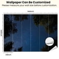 thumbnail image 3 of Peel and Stick Wallpaper Canvas Beach Scene Dusk Waves Floral Leaves Curved Lines Gentle Brush Strokes Modern Art Wall Mural Decor Self Adhesive and Removable 100in x 144in, 3 of 8