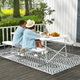 thumbnail image 2 of Costway 1 PCS Portable Folding Bench with Convenient Handle Non-slip Foot Pads Sturdy Metal Legs, 2 of 9