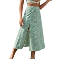 thumbnail image 2 of Sonducket Casual Long Split Swing Mujer Bohemian Estética Linda Playa Vacaciones Moda Verano Ropa Negro L Prendas para la parte inferior del cuerpo Verde L Sonducket AP010704-09, 2 of 6