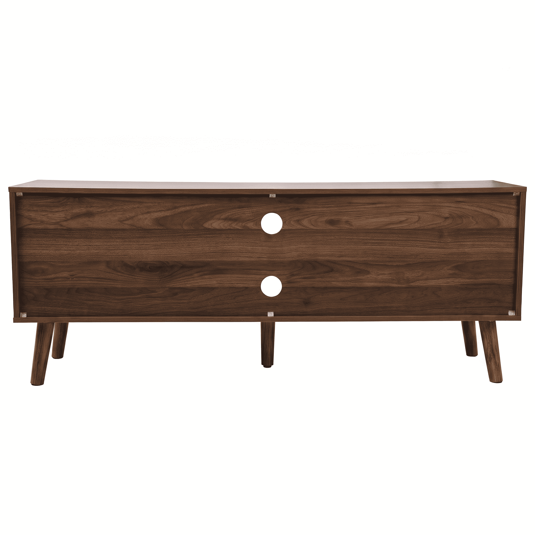 TV Stand 47.2 Inch, Mid-Century Modern Entertainment Center with Storage Shelves and Paperclip Legs, Media Console for TVs up to 48 Inch, Living Room and Bedroom, Walnut