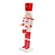 thumbnail image 5 of Cascanueces de madera de 9,84'' de alto, adorno decorativo para Navidad. sombrero rojo, 5 of 9
