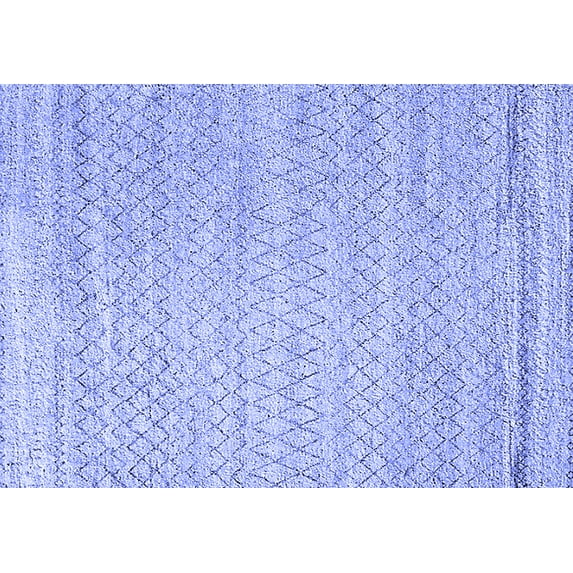 Ahgly Company Machine Washable Indoor Rectangle Solid Blue Modern Area Rugs, 6' x 9'