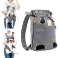 thumbnail image 1 of Mochilas para perros perros medianos bolsa porta perros bolsa para perros Bolsa de transporte regulable Mochila para senderismo, viaje, camping, soporta hasta 12 kg Gris Vhermosa LN-0931, 1 of 4