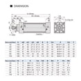 thumbnail image 4 of Standard Air Pneumatic Cylinders SC 32/40/50/63mm Bore Double Acting 50/75/100/125/150/175/200/250/300/350 Stroke ,Multifunctional, 4 of 6