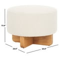 thumbnail image 3 of SAFAVIEH Riah Modern Polyester Ottoman, Off White/Natural, 3 of 10