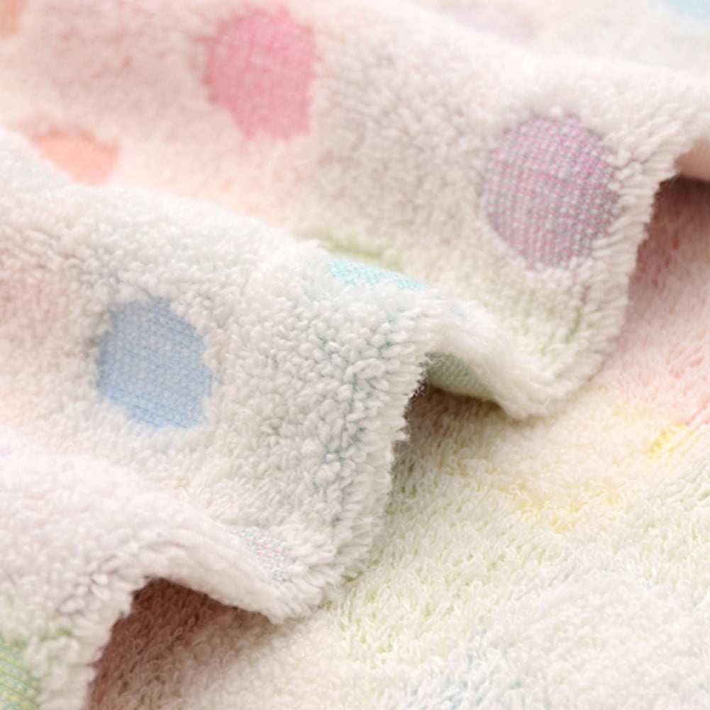 Pidada 100% Cotton Polka Dot Pattern Hand Towels for Bathroom Set of 4 (Beige and Brown)