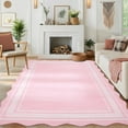 thumbnail image 5 of Washable Rugs for Living Room, Non Slip Modern Scalloped Rugs, Low Pile Soft Stain Resistant Rug Non Shedding Modern Print Floor Mats for Home Decor, 5 of 15