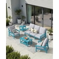 thumbnail image 4 of Harbweb 7-Piece HDPS Outdoor Sofa Patio Furniture Set, Blue Frame with Gray Cussion, 4 of 8