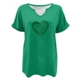 thumbnail image 4 of Soki Hauts Décontractés à Manches Courtes et Col en V Imprimés pour la Saint-Patrick pour Femmes en Liquidation, 4 of 4