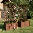 thumbnail image 2 of Jocisland 2 Pack Wooden Raised Garden Bed for Outdoor, Deep Large Planter Box with Diamond Lattice Box for Climbing Plants (3×2×6 ft), 2 of 8