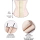thumbnail image 4 of Waist Trainer for Women Latex Underbust Corsets Waist Cincher Hourglass Body Shaper 4 Hooks XXXL, 4 of 5