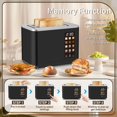 thumbnail image 3 of SEEDEEM Toaster 2 Slice, Touch Control Screen, Smart Stainless Toaster, 6 Shade Setting, 6 Bread Selection, Countdown, Removable Crumb Tray, 900W, Ma, 3 of 8